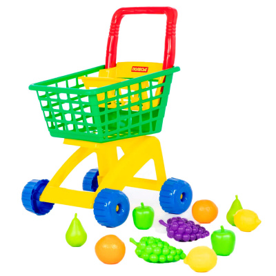 Тележка для маркета набор продуктов 10 элементов Полесье 61911 1